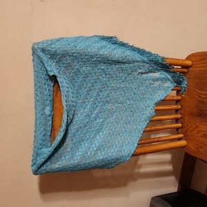 Twenty One Sequin Shawl Color Light Teal OS